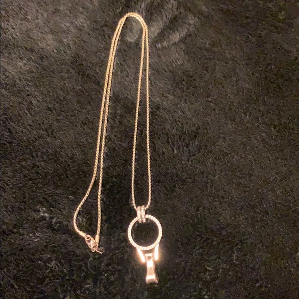 Silver Plated ID Badge Necklace